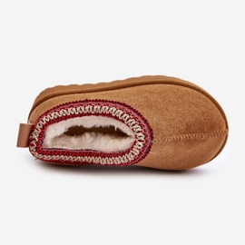 Dječje čizme za snijeg na platformu, izolirane Camel Vilabria krznom smeđa 2