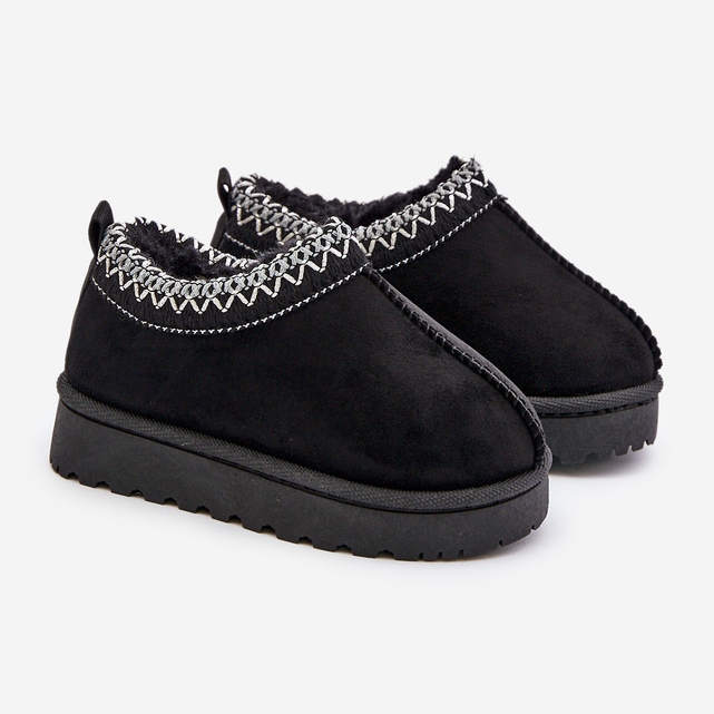 Dječje čizme za snijeg na platformu, tople s krznom, crne Vilabria crna 1