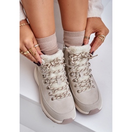 Ženske svijetle čizme s patentnim zatvaračem Lee Cooper LCJ-24-03-3071 svijetlo bež 2