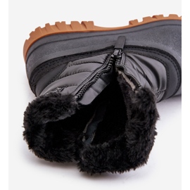 Ženske čizme za snijeg izolirane krznom, patentni zatvarač Lee Cooper LCJ-24-44-2866 crne crna 2