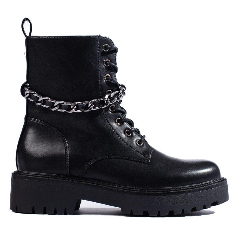 Crne ženske torbe sa lancem od ekološke kože crna 1