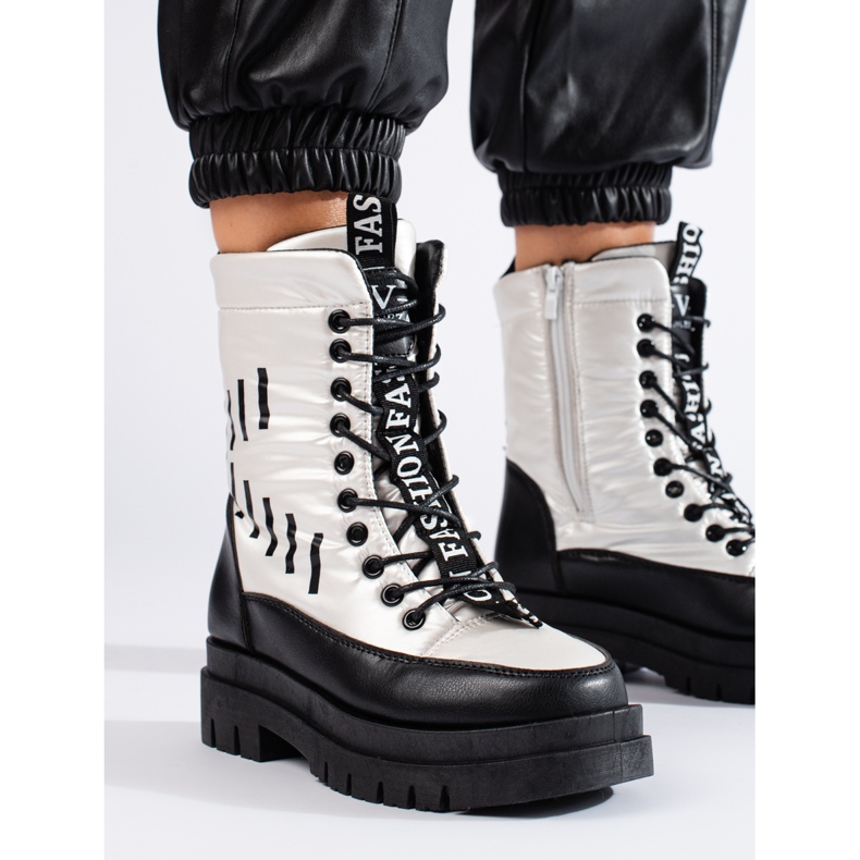 Ženske termo torbe na platformi Vinceza u crnoj i bijeloj boji bijela 1