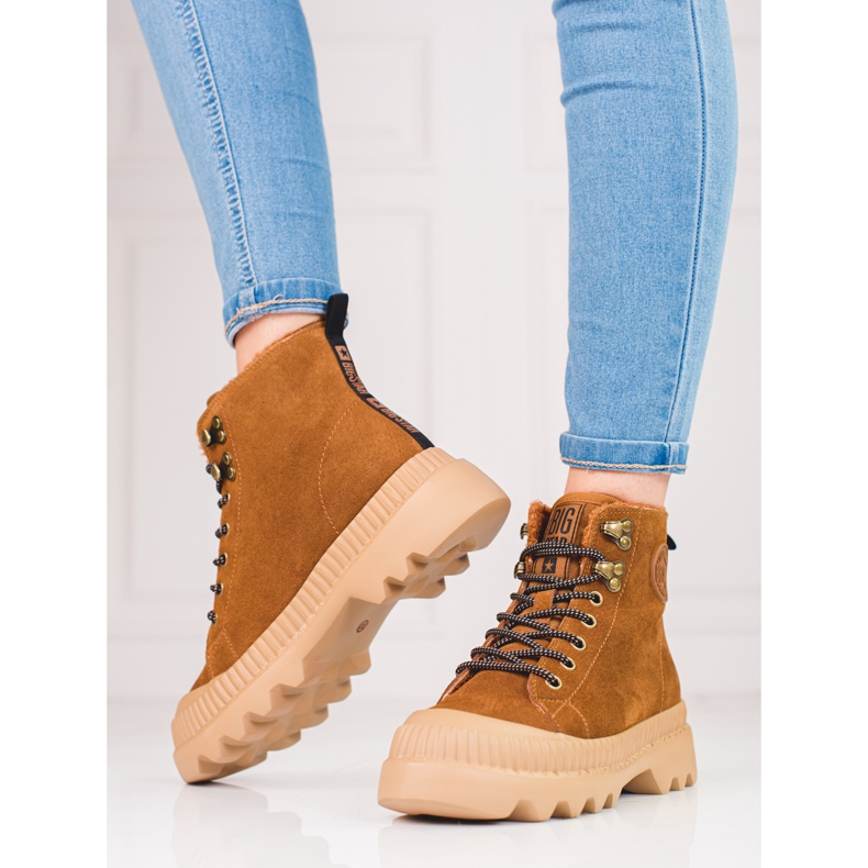 Ženske cipele od prave kože Big Star KK274520 smeđa 1