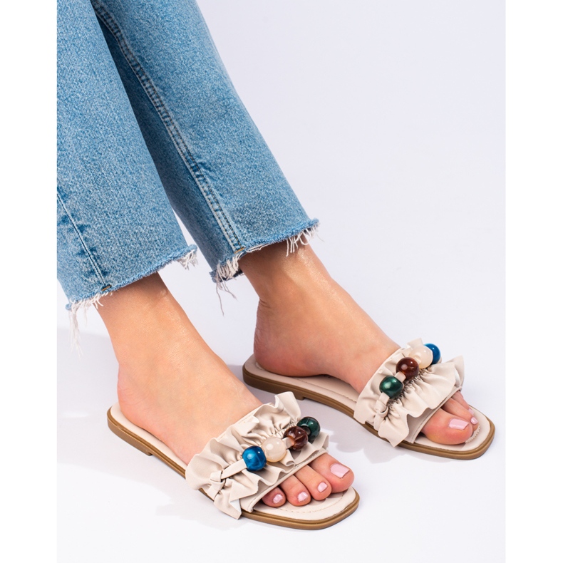 Ženske ravne sandale Shelovet bež boje 1