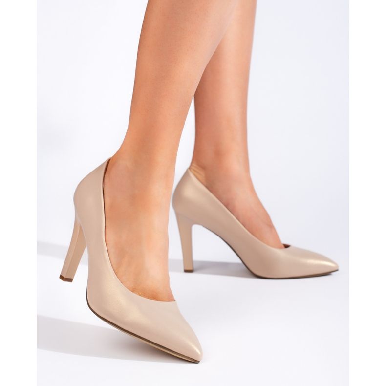 Klasične zlatne ženske cipele Sergio Leone zlatna 1