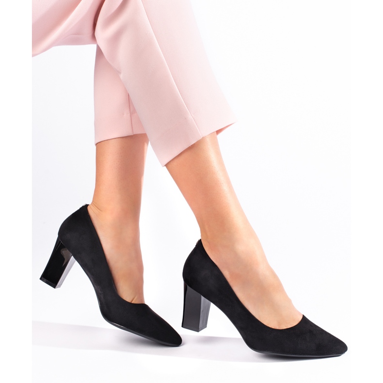 Ženske crne cipele s visokom petom Sergio Leone crno 1