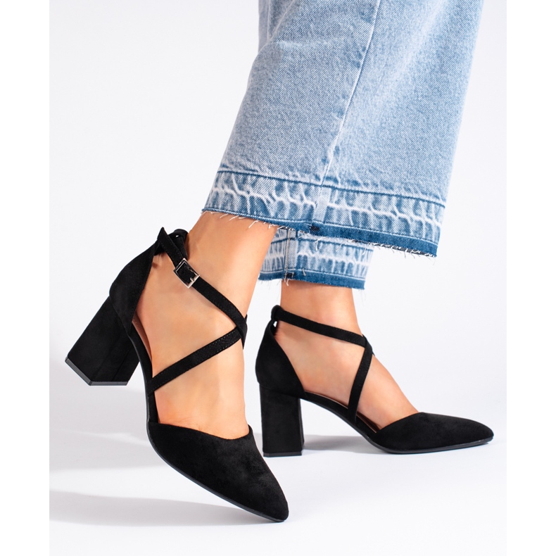 Crne ženske cipele od brušene kože Sergio Leone crna 1