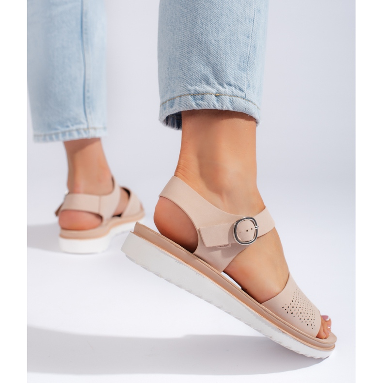 Svjetloružičaste sandale s platformom iz Sergio Leonea ružičasta 1