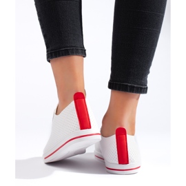 Bijele ženske tenisice s crvenim vezicama bijela 1