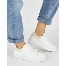 Bijele ženske tenisice sa bež elementom bijela 2