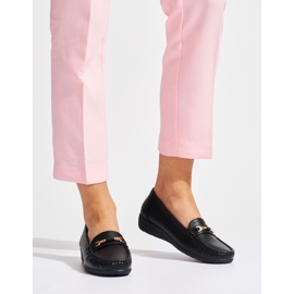 Crne ženske mokasine sa ukrasom crna 1