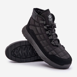 Izolirane muške zimske čizme na vezanje Progress PROGJ-24-153 crne crno 1