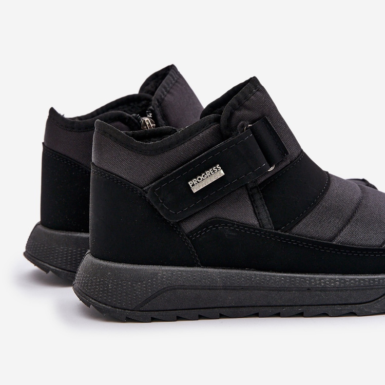 Izolirane muške zimske čizme za snijeg Progress PROGJ-22-153 crne crna 1