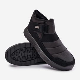 Izolirane muške zimske čizme za snijeg Progress PROGJ-22-153 crne crna 2