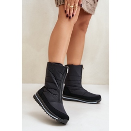 Ženske čizme za snijeg s patentnim zatvaračem Progress PROGJ-22-130 crne crna 2