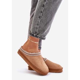 Udobne ženske kućne cipele Papuče s vezom Inblu FX000021 Camel bež 1