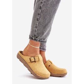 Udobne ženske papuče s kopčom Inblu ED000019 žute žuta boja 1