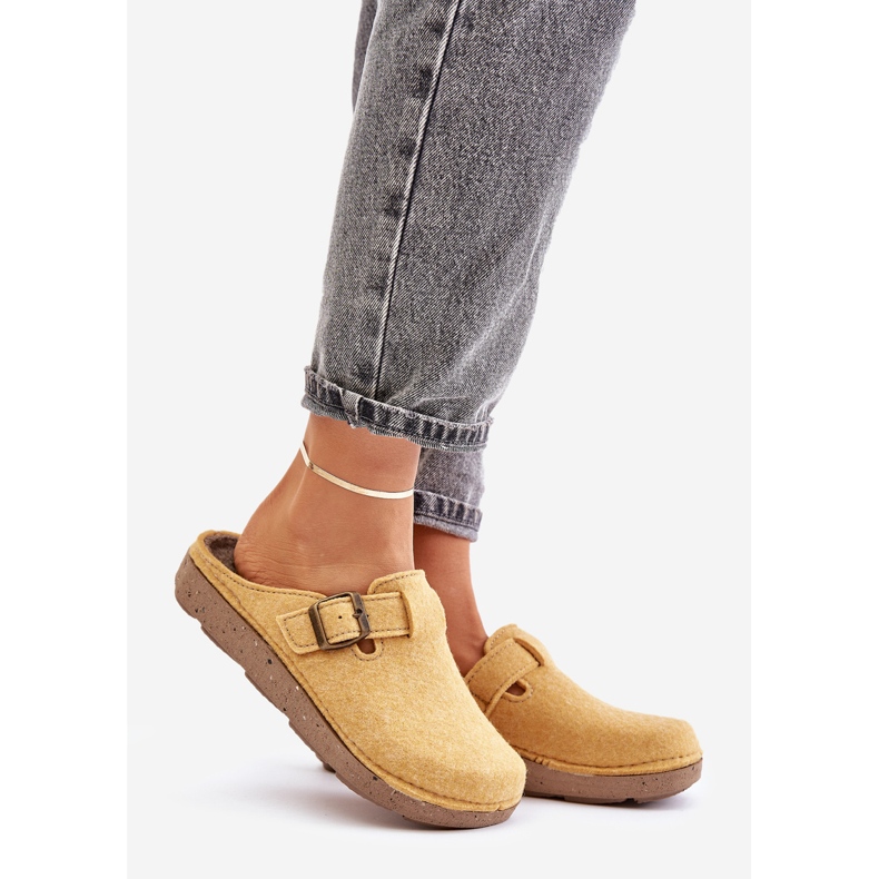 Udobne ženske papuče s kopčom Inblu ED000019 žute žuta boja 1