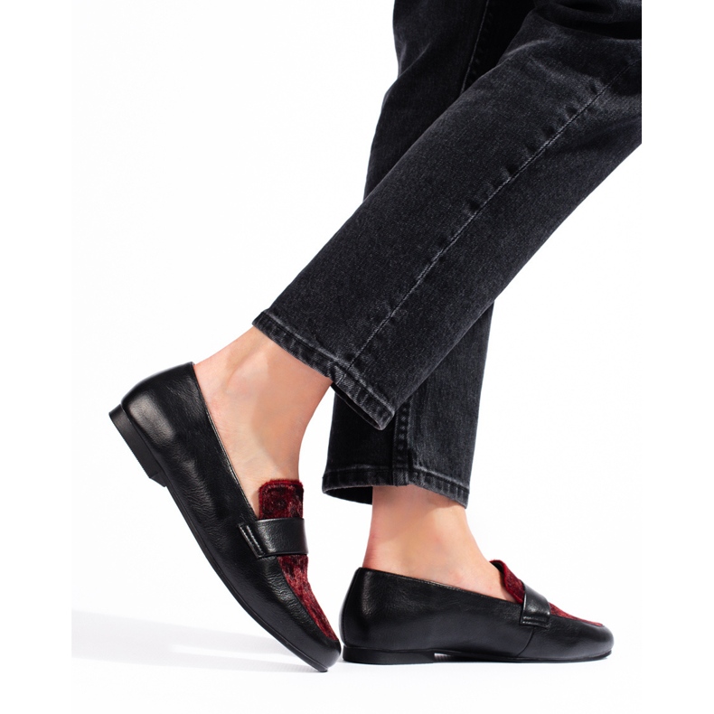 Crne i bordo niske čizme s krznom crno 1