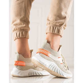 Weide Modne tenisice od tekstila bež 2