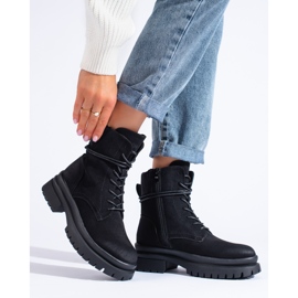 Shelovet ženska radna odjeća od crne antilop kože crna 1