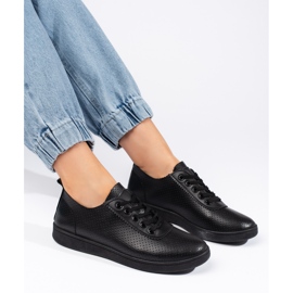 Seastar Ženske crne cipele na vezanje crna 1