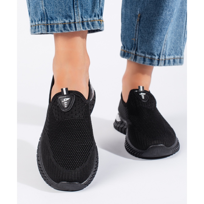 Crne tekstilne ženske tenisice crna 1