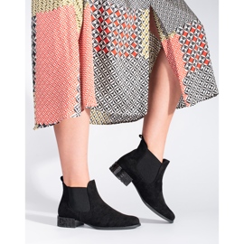 Crne Chelsea čizme s ukrasnom petom Sergio Leone crno 1