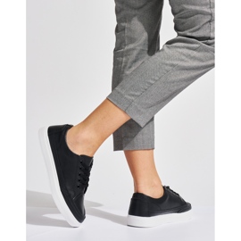 Crne kožne ženske tenisice Sergio Leone crna 2