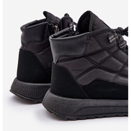 Izolirane muške zimske čizme na vezanje Progress PROGJ-24-153 crne crna 2