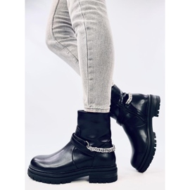 Cindy Crne gležnjače s lancem crna 2