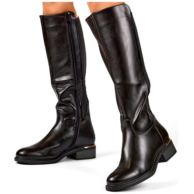 Crne zimske ženske čizme od eko kože crna 2