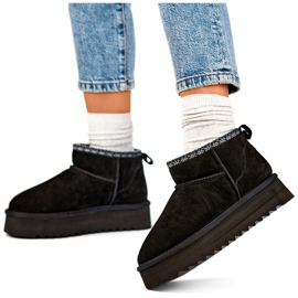 Crne kožne čizme za snijeg, ženske izolirane zimske čizme crna 2