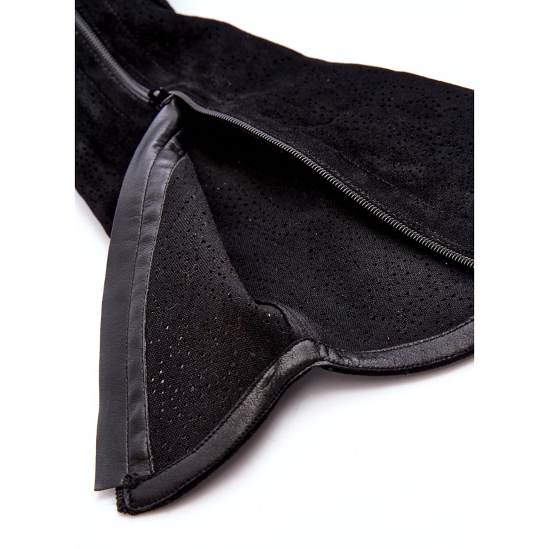 Ženske ažur čizme crne S.Barski HY66-132 crno 4