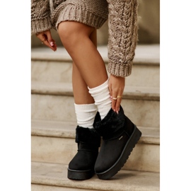 Čizme za snijeg s platformom i krznom Big Star OO274A108 crne crno 2