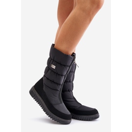 Tople ženske čizme za snijeg Progress PROGJ-24-149 crne crno 1