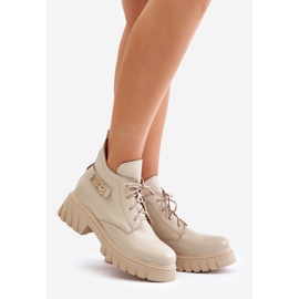 Zazoo 60483 Ženske kožne niske čizme, toplo bež 1