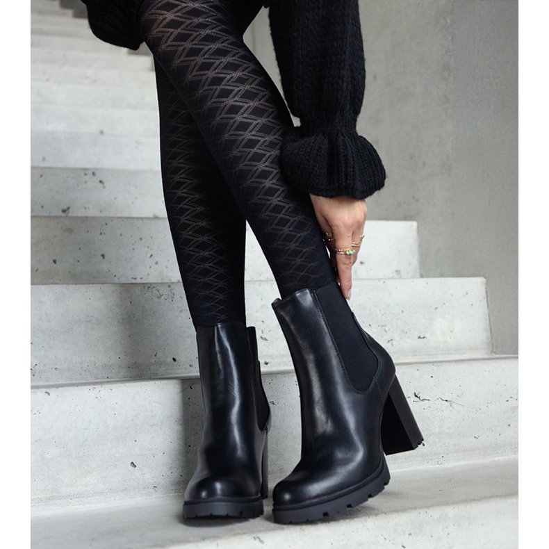 Crne gležnjače slip-on od Motena eko kože crno 2