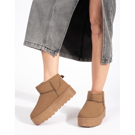 Seastar Bež izolirane ženske čizme za snijeg s platformom 2