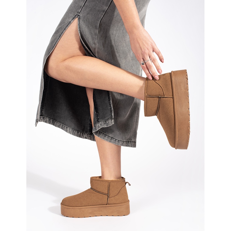 Seastar Bež izolirane ženske čizme za snijeg s platformom 1