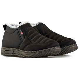 Niske, crne, izolirane zimske čizme za snijeg, ženske gležnjače crna 1