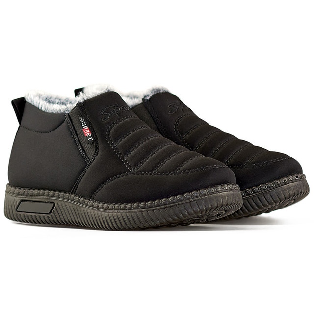 Niske, crne, izolirane zimske čizme za snijeg, ženske gležnjače crna 1