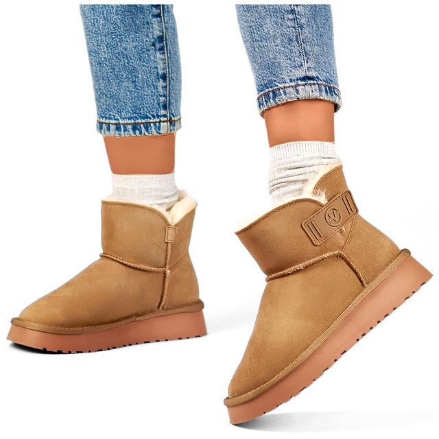 Ženske čizme za snijeg od prirodne kože, ženske izolirane čizme, bež zimske cipele 2