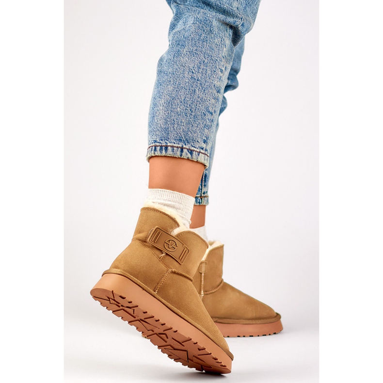 Ženske čizme za snijeg od prirodne kože, ženske izolirane čizme, bež zimske cipele 1