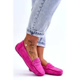 Confly Ženske mokasine od eko brušene kože, ružičaste ružičasta 3