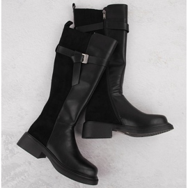 Filippo DKZ6404 crne kožne ženske čizme crno 1