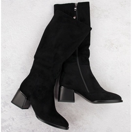 Crne antilop ženske čizme s blokom Filippo DKZ6603 crna 1