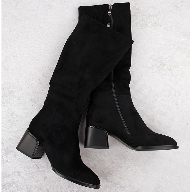 Crne antilop ženske čizme s blokom Filippo DKZ6603 crna 1