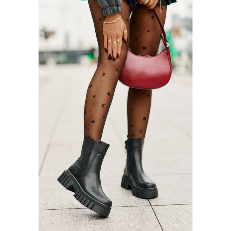 Izolirane Chelsea čizme s patentnim zatvaračem S.Barski HY42-975 crne crno 1