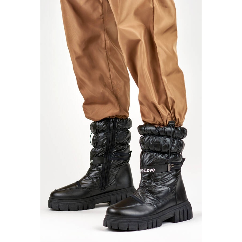 Ženske čizme za snijeg s debelim đonom, crne OH-29B crno 1